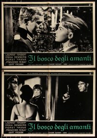 9h1138 LE BOIS DES AMANTS group of 12 Italian 20x28 pbustas 1960 World War II romance!