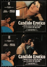 9h1342 MAN FOR SALE group of 5 Italian 19x27 pbustas 1978 images of Lilli Carati & Mircha Carven!