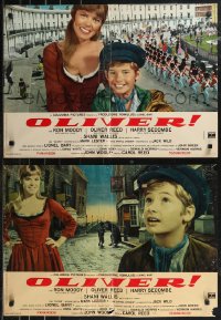 9h1245 OLIVER group of 8 Italian 19x26 pbustas 1968 Charles Dickens, Mark Lester, Shani Wallis!