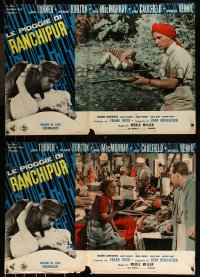 9h1362 RAINS OF RANCHIPUR group of 4 Italian 18x27 pbustas R1964 Lana Turner, Richard Burton!