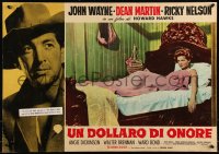 9h1392 RIO BRAVO Italian 19x27 pbusta 1959 cowboy Dean Martin and sexiest Angie Dickinson!