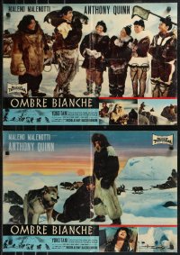 9h1179 SAVAGE INNOCENTS group of 10 Italian 19x27 pbustas 1961 Nicholas Ray, Eskimo Anthony Quinn!