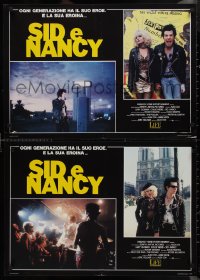 9h1329 SID & NANCY group of 6 Italian 19x27 pbustas 1986 Gary Oldman as Sid Vicious, Webb as Spungen!