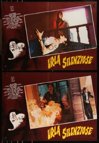 9h1285 SILENT SCREAM group of 7 Italian 19x26 pbustas 1980 Barbara Steele, terror so sudden!