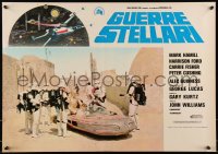 9h1365 STAR WARS group of 4 Italian 19x27 pbustas 1977 A New Hope, Lucas epic, Luke, Leia, great images!