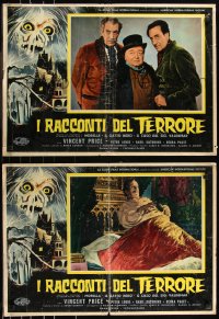 9h1288 TALES OF TERROR group of 7 Italian 18x26 pbustas 1962 Peter Lorre, Price & Rathbone!