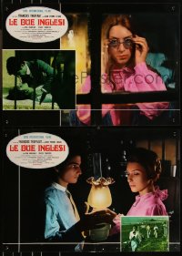 9h1331 TWO ENGLISH GIRLS group of 6 Italian 18x26 pbustas 1972 Francois Truffaut directed, Leaud!