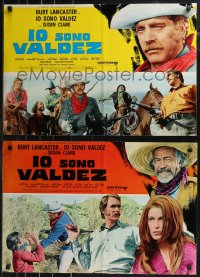9h1189 VALDEZ IS COMING group of 10 Italian 18x26 pbustas 1971 Burt Lancaster, written by Leonard!