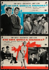 9h1191 WHO WAS THAT LADY group of 10 Italian 18x26 pbustas R1967 Tony Curtis, sexy Janet Leigh & Dean Martin, sexy leg!