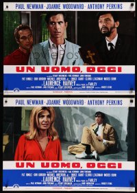 9h1264 WUSA group of 8 Italian 18x26 pbustas 1971 Paul Newman, Joanne Woodward, Anthony Perkins!