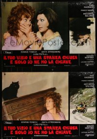 9h1145 YOUR VICE IS A LOCKED ROOM & ONLY I HAVE THE KEY group of 12 Italian 18x26 pbustas 1972 cool!