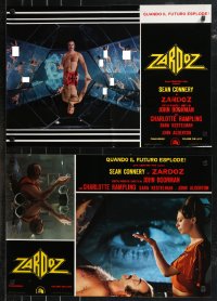 9h1202 ZARDOZ group of 9 Italian 18x26 pbustas 1974 wild images of Sean Connery in sci-fi fantasy!