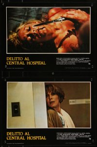 9h1130 VISITING HOURS group of 8 Italian 13x18 pbustas 1982 William Shatner, Lee Grant, horror images