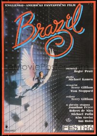 9h0135 BRAZIL Yugoslavian 19x28 1986 Terry Gilliam, cool different Azur sci-fi fantasy art!