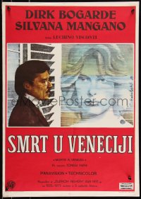 9h0145 DEATH IN VENICE Yugoslavian 20x28 1973 Luchino Visconti, different art by Fabio Rieti!