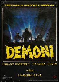 9h0146 DEMONS Yugoslavian 19x27 1986 Dario Argento, Enzo Sciotti artwork of shadowy monster people!