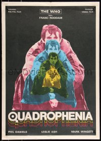 9h0189 QUADROPHENIA Yugoslavian 20x28 1979 English rock & roll, different multiple color images!