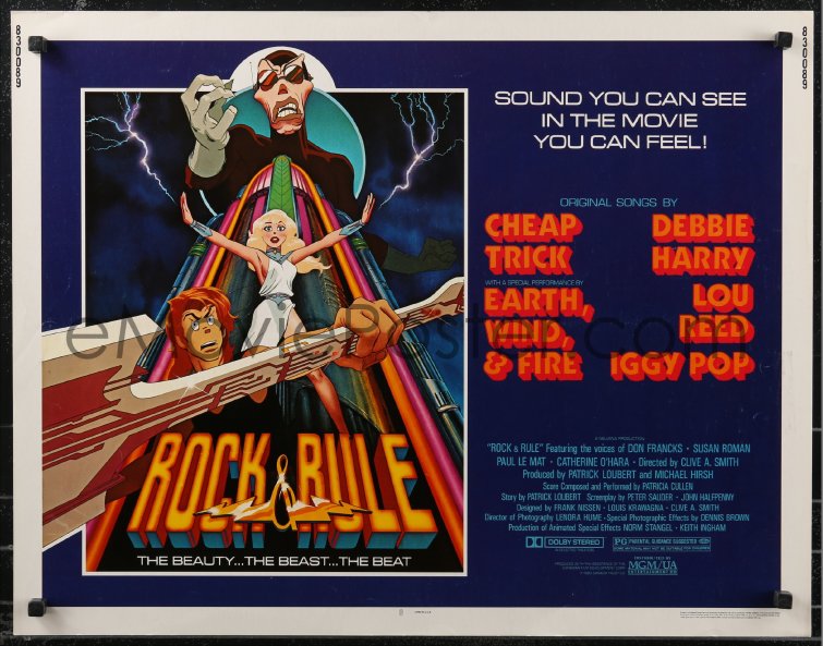 : 9h0432 ROCK & RULE 1/2sh 1983 cool rock 'n' roll cartoon,  sound you can see in the movie you can...
