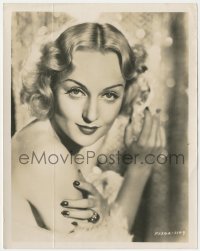 9j1237 CAROLE LOMBARD 8x10.25 still 1930s Paramount studio portrait with sexy bare shoulder!