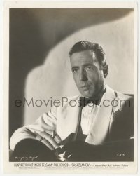 9j1241 CASABLANCA 8x10.25 still 1942 great close portrait of smoking Humphrey Bogart as Rick!