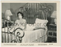 9j1243 CAT ON A HOT TIN ROOF 8x10.25 still 1958 classic image of sexy Elizabeth Taylor on brass bed!