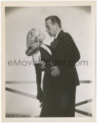 9j1273 DEAD RECKONING 8x10.25 still 1947 Humphrey Bogart embracing sexy Lizabeth Scott with gun!