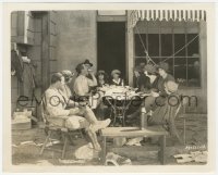 9j1304 FOUR HORSEMEN OF THE APOCALYPSE candid 8x10 still 1921 Valentino eating with Ingram & Mathis!