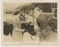 9j1306 FRUITS OF FAITH 8x10 still 1922 Will Rogers complains to Irene Rich about the cow, rare!