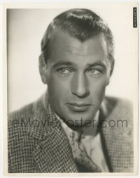 9j1307 GARY COOPER 8x10 key book still 1930s Paramount portrait of the leading man in suit & tie!