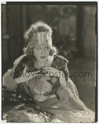 9j1318 GILDED LILY 8x10.25 still 1921 close up of Mae Murray in great outfit clutching two puppies!