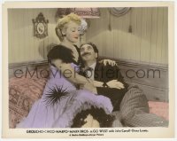 9j1173 GO WEST color 8x10 still 1940 sexy Diana Lewis takes care of Groucho Marx laying beside her!