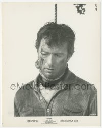 9j1332 HANG 'EM HIGH 8x10.25 still 1968 gruesome close up of Clint Eastwood hanging from noose!