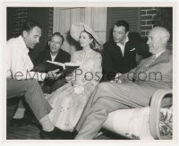 9j1339 HIGH SOCIETY candid 8.25x10 still 1956 Grace Kelly, Sinatra & Crosby with Walters & Siegel!