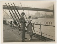9j1340 HIS WOMAN 8x10 key book still 1931 Gary Cooper & Claudette Colbert by New York City skyline!