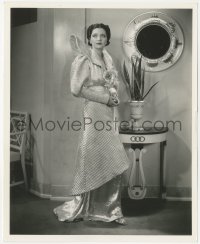9j1361 KAY FRANCIS 8.25x10 still 1930s special art photograph in wild metallic dress by John Ellis!