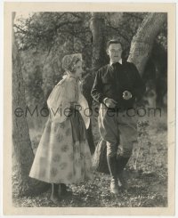 9j1366 LA BOHEME candid 8x10 still 1926 Lillian Gish & production assistant Robert Florey in woods!