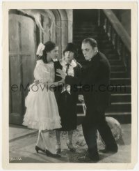 9j1384 LONDON AFTER MIDNIGHT 8x10 still 1927 Lon Chaney with Marceline Day & Moran, The Hypnotist!