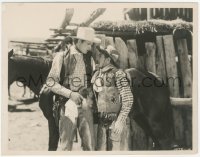 9j1416 NEVADA 8x10 key book still 1927 young Gary Cooper looking down at much shorter cowboy!