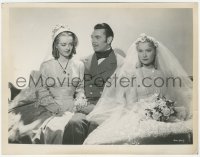 9j1421 OLD MAID 8x10.25 still 1939 George Brent between Bette Davis & bride Miriam Hopkins!
