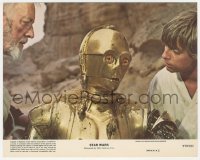 9j1179 STAR WARS 8x10 mini LC 1977 Mark Hamill as Luke & Guinness as Obi-Wan Kenobi with C-3PO!