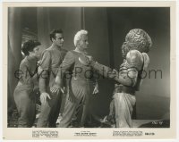 9j1508 THIS ISLAND EARTH 8.25x10.25 still R1964 Morrow protects Domergue & Reason from Mutant!