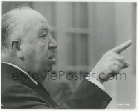 9j1515 TOPAZ candid 7.5x9.5 still 1969 great profile close up of director Alfred Hitchcock on the set!