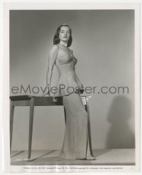 9j1536 WEB 8.25x10 still 1947 full-length portrait of super sexy Ella Raines standing by table!