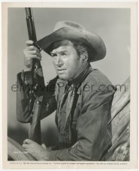 9j1547 WINCHESTER '73 8.25x10 still 1950 best close up of James Stewart with rifle, classic western!