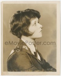 9j1548 WINGS 8.25x10.25 still 1927 wonderful profile portrait of Clara Bow in military uniform!