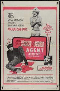9j0072 AGENT 38-24-36 1sh 1965 Une ravissante idiote, Tony Perkins with sexy Brigitte Bardot!