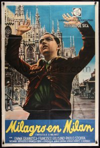 9j0024 MIRACLE IN MILAN Argentinean 1951 Vittorio De Sica's Miracolo a Milano, orphan saves a town!