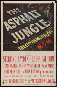 9j0092 ASPHALT JUNGLE 1sh 1950 Marilyn Monroe, Sterling Hayden, John Huston classic film noir!