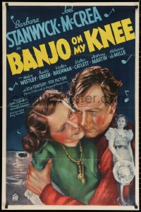 9j0099 BANJO ON MY KNEE 1sh 1936 sailor Joel McCrea loves beautiful Barbara Stanwyck, ultra rare!