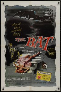 9j0101 BAT 1sh R1980s great horror art of Vincent Price & sexy fallen girl!